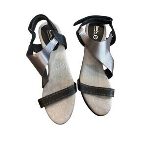 Jambu Sport Wedge Design sandals in a metallic color with hook-and-loop closures